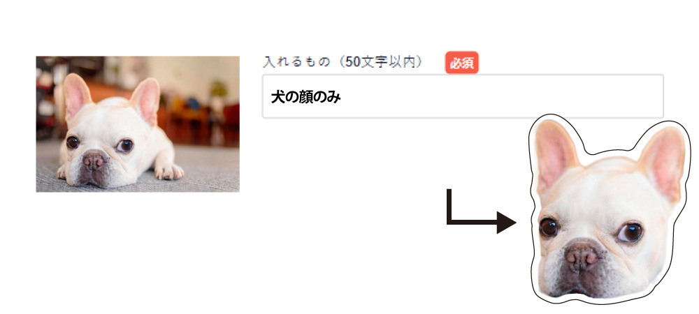 フリーカット 作成指示