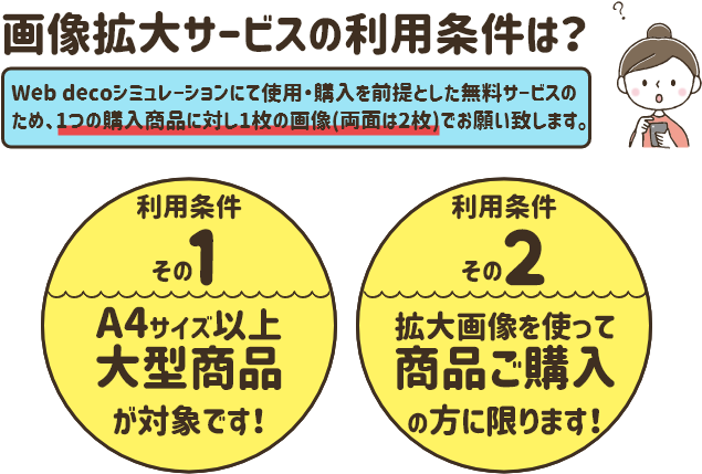 画像拡大サービスの利用条件は？