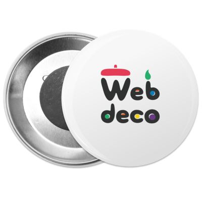 web deco 缶バッジ