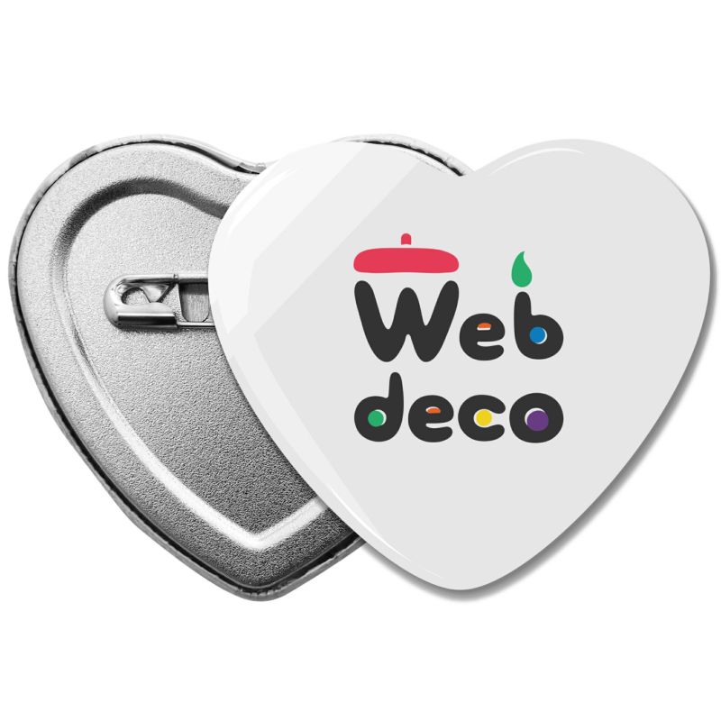 Web deco 缶バッジ 【 ハート 】【 ピンタイプ 】単品ウェブデコ ◇ID | 応援うちわ専門店 本店 ファンクリ （Hand Made  Shop“YOU”）