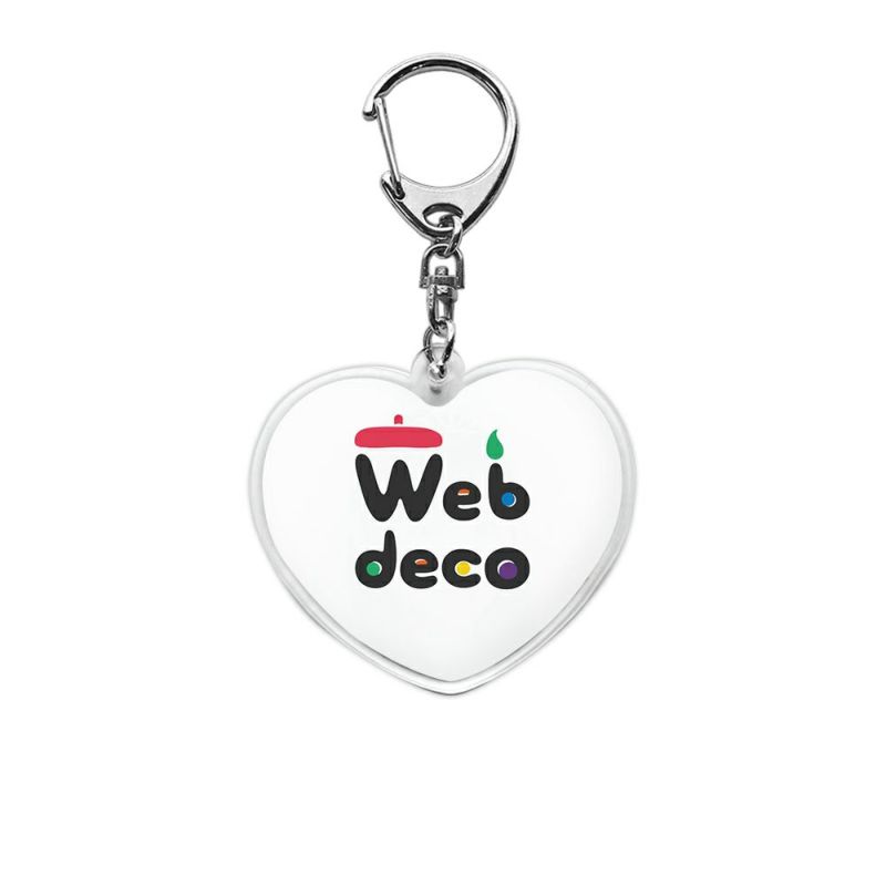 人気便利グッズ Web deco 【 アクリル キーホルダー ハート型】【 4個セット キーホルダー・アクリルキーホルダー