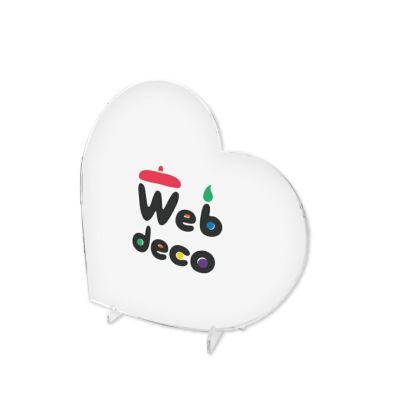 Web deco アクリルボード 【ハート型 (小)】【スタンド付き】【4個セット】 ウェブデコ アクリル フォト スタンド  推し活 グッズ ◇ID