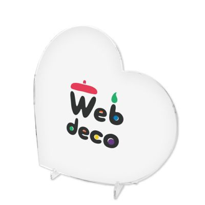 Web deco アクリルボード 【ハート型 (大)】【スタンド付き】【4個セット】 ウェブデコ アクリル フォト スタンド  推し活 グッズ ◇ID