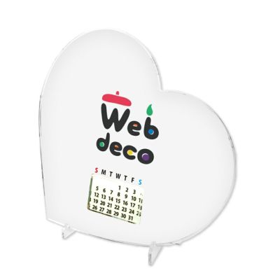 Web deco アクリル 万年カレンダー 【ハート型 (大)】【4個セット】 ウェブデコ 推し活 グッズ ◇ID