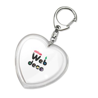 Web deco キーホルダー 【 ハート型】【 2個セット 】 ウェブデコ 推し活 グッズ ◇ID