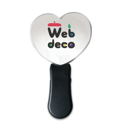 Web deco アクリルペンライト 【ハート】【台座】【ペンラグリップ セット】【4個セット】 ウェブデコ ☆  推し活 グッズ ◇ID