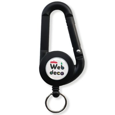 Web deco 【□ リールキーホルダー 】【□ カラビナ（片面） タイプ】【20mm】【 2個セット 】ウェブデコ 推し活 グッズ ◇ID